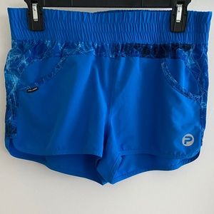 Pelagic Shorts Womens Medium Blue Athletic Running Zip Pocket